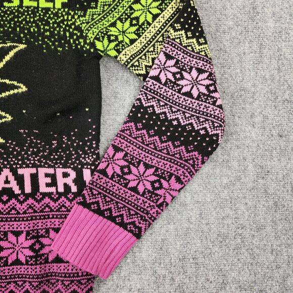 Rick and Morty Sweater Mens Medium Long Sleeve Crew Neck Adult Swim Christmas - Picture 10 of 12